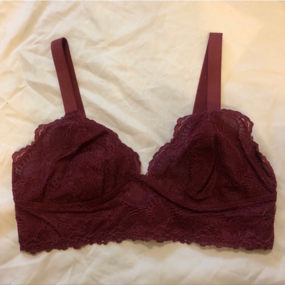FREE PEOPLE maroon strappy back bralette - Picture 2 of 4